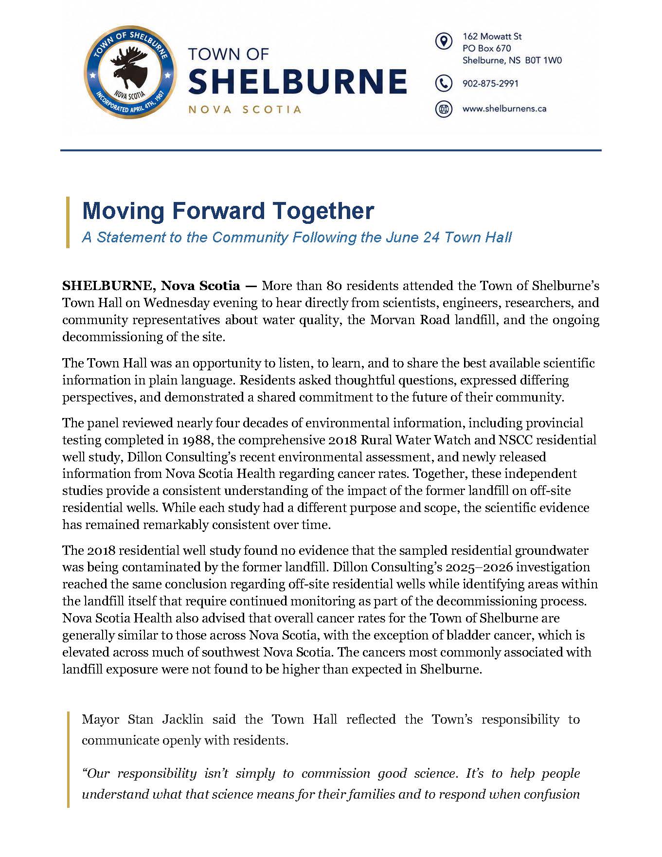 TOS Community Statement Page 1